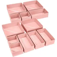 OEM Laden-Organisationsbox - 12-teilig, opklapbaar, für Kleidung, Socken, BHs, Rosa