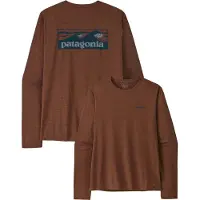 Patagonia - L/S Cap Cool Daily Shirt Boardshort Logo - Funktionsshirt Gr M braun