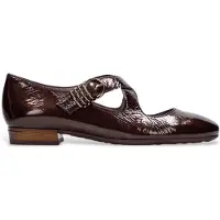 Hispanitas für Damen. HI265096 Oslo Lederschuhe braun (40), Wohnung, 1 bis 3 cm, Schnalle, Lässig