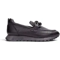 Hispanitas für Damen. HI265183 Mokassins aus Leder Oregon schwarz (39), 1 bis 3 cm, Keine, Lässig