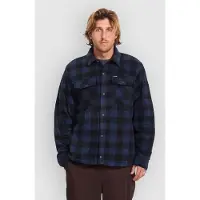 Volcom - Chemise en polaire à carreaux - Bowered II Fleece Shirt Marine für Herren - Größe S - Navy blau