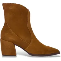 Wonders für Damen. M-6402 Charme Lederstiefel braun (39), 3 bis 5 cm, Reißverschluss, Lässig