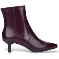 Wonders für Damen. G-7111 Talis Lederstiefeletten in Granatrot (40), 3 bis 5 cm, Reißverschluss, Lässig, Party, Kastanienbraun