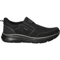 Rieker Slipper "Ready2GO", Herren, Gr. 42, Textil, schwarz, Lederimitat, Schuhe Slipper, Schlupfschuh, Halbschuh, Freizeitschuh mit Stretcheinsätze
