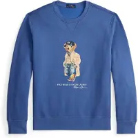Ralph Lauren für Herren. 710B27073001 Sweatshirt aus Frottee mit blauem Polo Bear (S), Lässig, Baumwolle