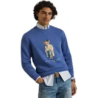 Ralph Lauren für Herren. 710B27073001 Sweatshirt aus Frottee mit blauem Polo Bear (XL), Lässig, Baumwolle