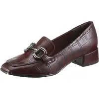 Tamaris Slipper , Damen, Gr. 37, Synthetik Textil, rot, Lederimitat, gemustert, leicht glänzend, festlich, Schuhe Slipper, Slipper, Abendschuh mit eleganter Zierschnalle