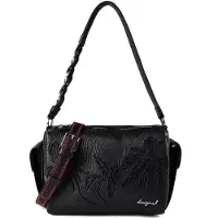 Desigual mittlere Tasche schwarz Blumenstickerei Charms