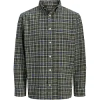 Jack & Jones Langarmhemd "JJEFIELD CHECK SHIRT LS SN" Baumwolle, normal geschnitten