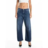 Replay 5-Pocket-Jeans "JANIE", Damen, Gr. 27, Länge 28, blau (dunkelblau), Denim/Jeans, Obermaterial: 99% Baumwolle, 1% Elasthan, barrel fit lang, Jeans 5-Pocket-Jeans, im Barrel Fit mit Abnähern