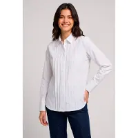 Barbour für Damen. LSH1771 Hemd Adalyn weiß (M), Lässig, Baumwolle, Langarm
