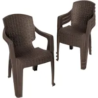 Garronda 4 Stk. Gartenstühle stapelbar Rattan-Optik GD-0254 Braun