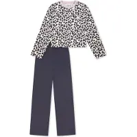 Schiesser Schlafanzug "Pyjama Kids Nightwear", Jungen, Gr. 176, bunt (dunkelblau, beige), Obermaterial: 100% Baumwolle CO., Homewear-Sets Schlafanzug