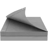 vidaXL Plane mit Ösen Hellgrau 8 x 8 m 180 gsm PE