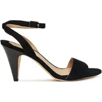 Ralph Lauren für Damen. 802P15730006 Gracy Sandale aus schwarzem Schafsleder (39), 3 bis 5 cm, Schnalle, Lässig, Party, Klassisch