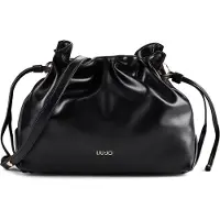 Liu Jo für Damen. AF6096-E1065 Schwarze mittelgroße Schultertasche Riccy (OSFA), Lässig, Polyester