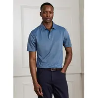 Hackett London für Herren. HM5600180 Polo Silk Pique blau (M), Lässig, Baumwolle, Klassisch, Kurzarm