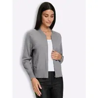 HEINE Strickjacke in steingrau-meliert | Gr.: 42