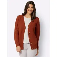Sieh an! Strickjacke in rostrot | Gr.: 46