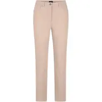 Goldner Kurzgröße: Baumwoll-Stretch Mom Jeans SARA in beige | Gr.: 25
