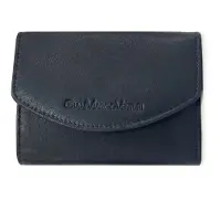 Gian Marco Venturi Gianmarco Venturi Damenbörse Echtes Leder Dunkelbraun Druckknopf Reißverschluss S23 Dark Brown UNICA 9x1.5x12.5 cm osa Antico