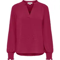 ONLY "ONLMETTE V-NECK LS SMOCK TOP NOOS WVN" Kunstfaser, regular fit