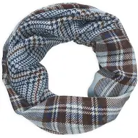 Codello Loop "Loop", Damen, blau, Obermaterial: 100% Polyester PES., kariert, Modetücher Loop, mit Karomuster