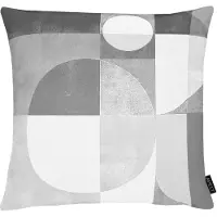 Apelt Dekokissen "Yann", grau (grau, bedruckt), B:45cm H:10cm L:45cm, Polyester, Dekokissen_Sitzkissen_Kissenhüllen, Dekokissen, inclusive Soft-Kissenfüllung 100% PES