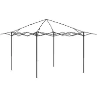 vidaXL Pavillon ohne Seitenwand 4 x 4 m Hellgrau und Anthrazit
