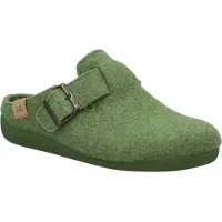 Josef seibel Damen Hausschuh Pantoffel Filz unifarben mit Schnalle 53701 Cara 01, Größe:37 EU, Farbe:Grün
