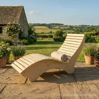 TUGA-Holztech Holzliege Wellenliege Waldsofa Relaxliege Gartenliege "Ruhe-Vroni" (Fichte) Breite 70cm Himmelsliege Himmelsliege