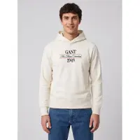 Gant für Herren. 2067157 Grafik-Kapuzensweatshirt cremeweiss (XXL), Weiß, Lässig, Baumwolle