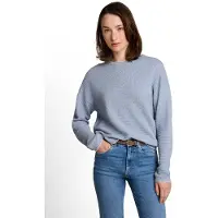 Tom Tailor V-Ausschnitt-Pullover DENIM, Damen, Gr. XL, foggy sky blau, Strick, Obermaterial: 50% Baumwolle, 50% Polyacryl, unifarben, relaxed fit, Rundhals, Pullover V-Ausschnitt-Pullover