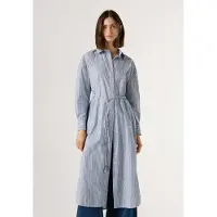 Pepe Jeans für Damen. PL9537786 Balikleid blau (XS), Lässig, Baumwolle, Langarm