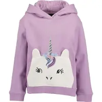 Blue Seven Hoodie "Girls Hoodie langarm", Mädchen, Gr. 98, lila (4610, lila), 100% Baumwolle, normal normal, Rundhals, gerader Abschluss, Sweatshirts Hoodie
