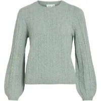 Vila Viliga Pointelle Strickpullover