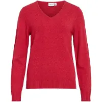 Vila Viril V-ausschnitt Strickpullover
