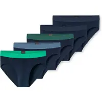 Schiesser Slip "Slip Slips 5P 95/5 5er Pack", Herren, Gr. 3XL, bunt (blau, schwarz, grün), Obermaterial: 95% Baumwolle CO. 5% Elasthan EL., Unterhosen Slip
