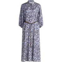 Betty Barclay Hemdblusenkleid "Hemdblusenkleid mit Bindegürtel", Damen, Gr. 46, EURO, schwarz (blau, braun), Obermaterial: 100% Polyester PES., Kleider Hemdblusenkleid