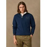 Hackett London für Herren. HM5700026 Polo Rugby Multi Badge marineblau (XS), Lässig, Baumwolle, Langarm