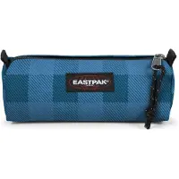 Eastpak Federmäppchen Benchmark, kompakt, kariert, Blau, 6x20,5x7,5 cm