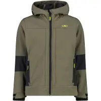 CMP - Boy's Jacket Fix Hood Softshell - Softshelljacke Gr 92 oliv