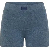 LASCANA Hotpants , Damen, Gr. 48/50, N-Gr, blau (anthrazit meliert), Feinstrick, Obermaterial: 50% Polyester, 45% Baumwolle, 5% Elasthan, meliert, Hosen Hotpants, Hotpants, Ajour Knit