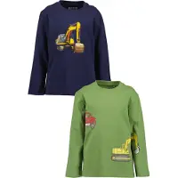 Blue Seven Langarmshirt , Jungen, Gr. 128, bunt (multipack 1), Single Jersey, Obermaterial: 100% Baumwolle, bedruckt, unifarben, Basic normal, Rundhals, Shirts Langarmshirt, Baumwolle