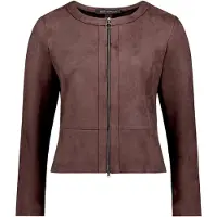 Betty Barclay Kurzblazer "Kurzblazer mit Reißverschluss", Damen, Gr. 42, braun (light maroon), Blazer Kurzblazer