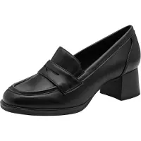Jana Damen Trotteur mit Blockabsatz, Black, 38
