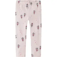 Name it Leggings "NMFNISALA LEGGING PB", Mädchen, Gr. 128, N-Gr, raindrops on roses, Jersey, Obermaterial: 100% Baumwolle, bedruckt, lang, Hosen Leggings, Baumwolle, Alloverdruck