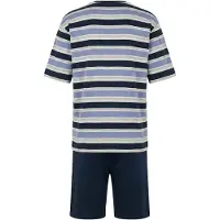 Hajo Schlafanzug "Pyjama Klima-Light Shorty", Herren, Gr. XXL, blau, Obermaterial: 60% Baumwolle CO. 40% Polyester PES., Homewear-Sets Schlafanzug
