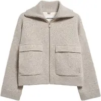 Armedangels - Women's Cotton-Wool Knit Jacket - Freizeitjacke Gr XL grau