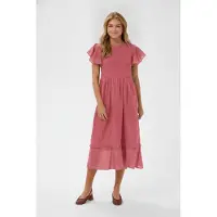 St. Tropez Midikleid SAINT TROPEZ "Damen Kleid PicandraSZ", Damen, Gr. XL, N-Gr, rosa (mauvewood), Obermaterial: 100% Baumwolle CO., Kleider Midikleid